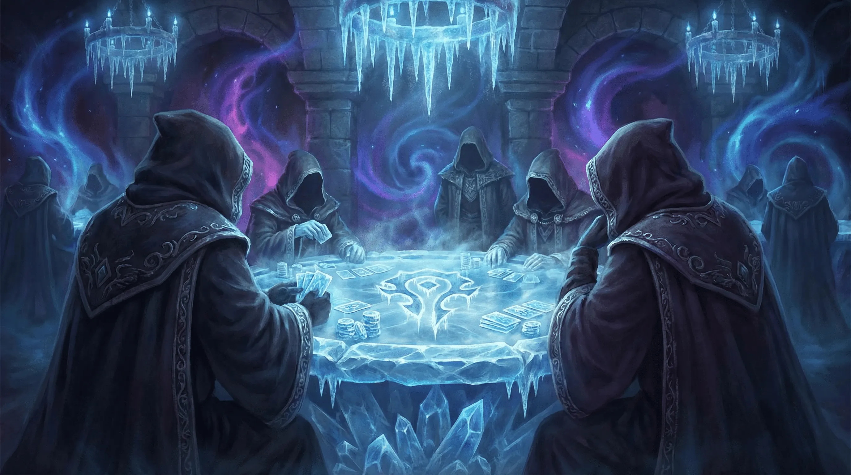 Mesa de Pôquer com tema de gelo no superbet entrar